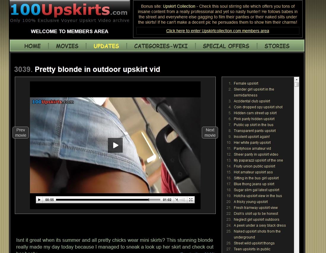 100 Upskirts Discounts und kostenlose Videos von www.100upskirts.com - Mr  Porn