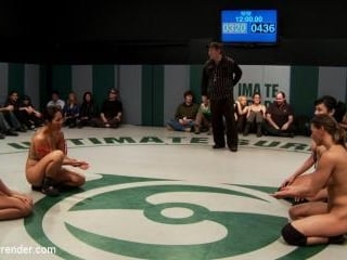 Round 2 of January\'s Live match:The Dragon is humiliated, sexually destroyed, cums on the mat!!