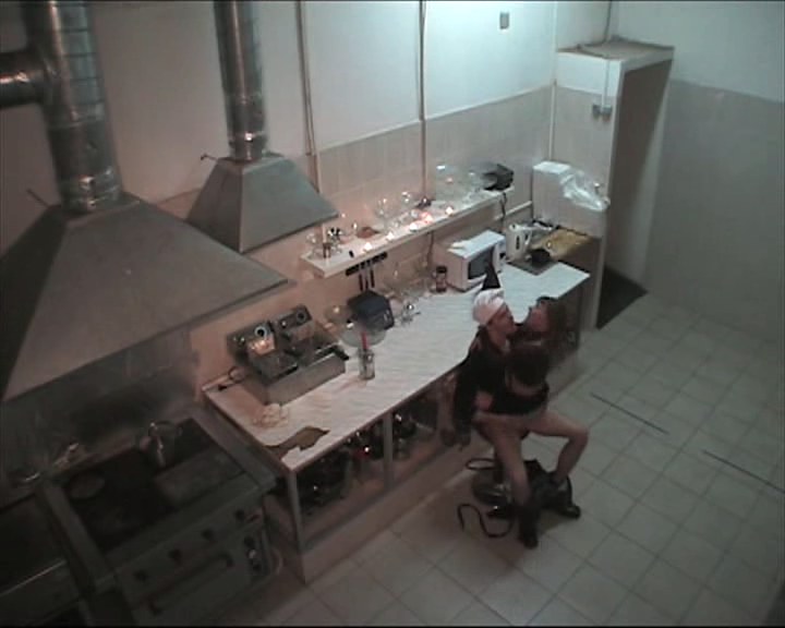 Kitchen Porn Hidden Cam - Chief fucking slutty chick in the kitchen!, security cam sex