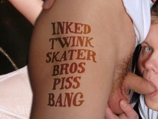 Inked Twink Skater Bros\' Piss Bang