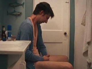 Emmanuel Schwartz starts jerking off in the bathroom and puts a deodorant stick in his asshole when he gets close to climaxing. Innovation at its finest!