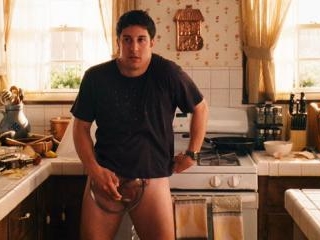 Watch an extended clip of the infamous kitchen scene showcasing Jason Biggs\' butt and kitchen utensil.