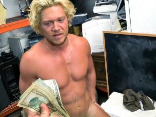 Blonde muscle surfer dude needs cash