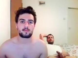 Comely male is having fun in his room and shooting himself on webcam