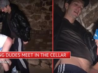 Sneaks-Sperming Dudes Meet in the Cellar