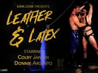 Leather & Latex: Muscle Stud Colby Jansen Dominates Donnie Argento - Kink