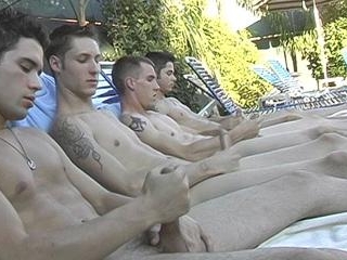 Poolside Circle Jerking - Billy, KC, Turk And Winte